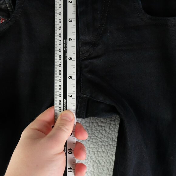 Diesel Jeans Womens 24 Black Grupee Super Slim Skinny Low Waist Stretch 33L - Picture 6 of 12